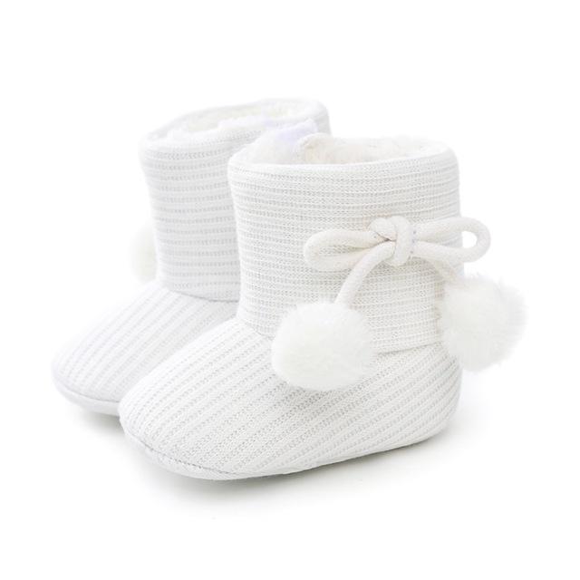 Cute Autumn Winter Infants Shoes Baby Girl Boy Polka Dot Knitting Boots