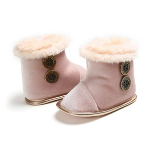 Cute Autumn Winter Infants Shoes Baby Girl Boy Polka Dot Knitting Boots