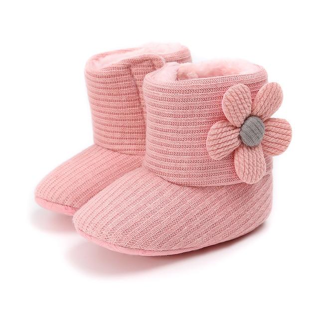 Cute Autumn Winter Infants Shoes Baby Girl Boy Polka Dot Knitting Boots