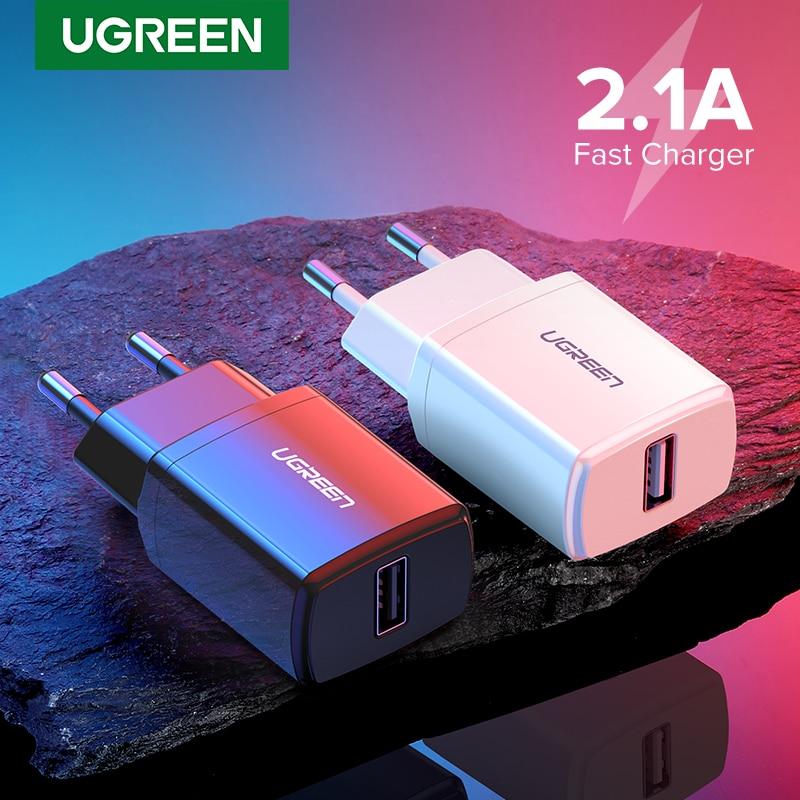 Ugreen 5V 2.1A USB Charger for iPhone X 8 7 iPad Fast Wall Charger EU Adapter for Samsung S9 Xiaomi Mi 8 Mobile Phone Charger