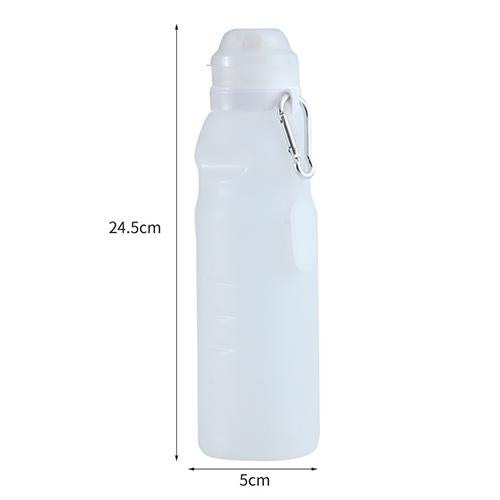 600ml Silicone Folding Water Bottle Outdoor Sports Supplies Portable Water Bottle Convenient Travel Anti-scalding Insulated