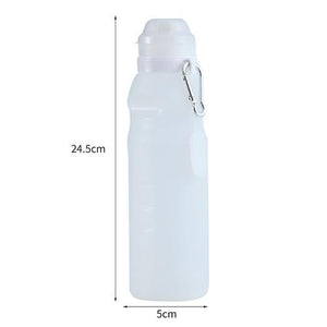 600ml Silicone Folding Water Bottle Outdoor Sports Supplies Portable Water Bottle Convenient Travel Anti-scalding Insulated