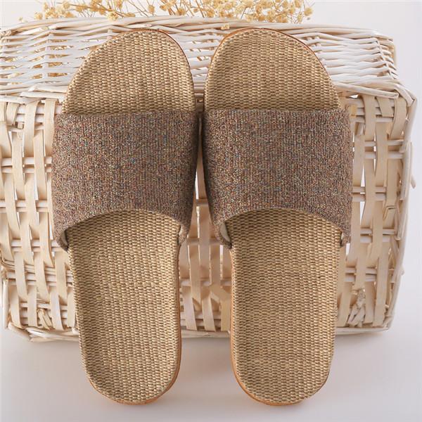 Women Flax Slippers New Summer Indoor Shoes Home Slipper / Flip Flops