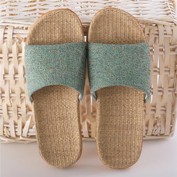 Women Flax Slippers New Summer Indoor Shoes Home Slipper / Flip Flops