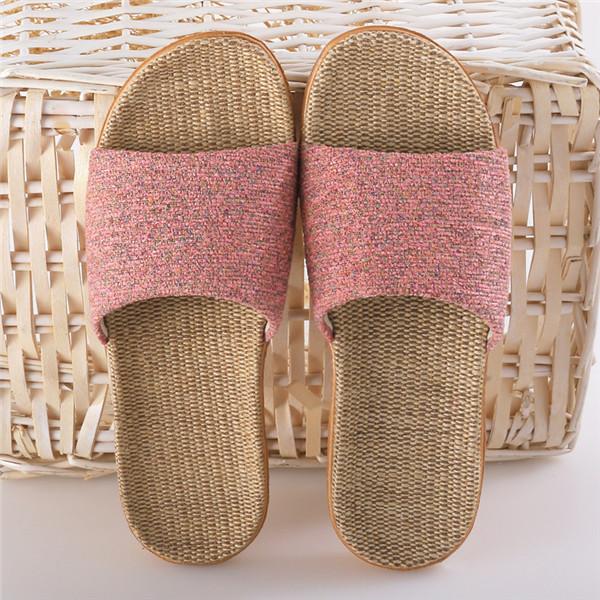 Women Flax Slippers New Summer Indoor Shoes Home Slipper / Flip Flops