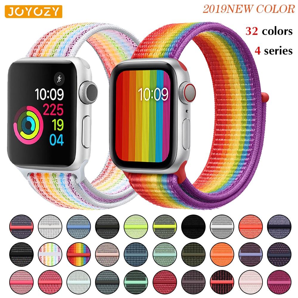 Nylon Sport Loop Soft for  iwatch Series 4/5/3/2/1 Breathable Replacement Watch Strap For Apple Watch Band 38mm/40mm/42 mm/44 mm