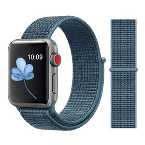 Nylon Sport Loop Soft for  iwatch Series 4/5/3/2/1 Breathable Replacement Watch Strap For Apple Watch Band 38mm/40mm/42 mm/44 mm