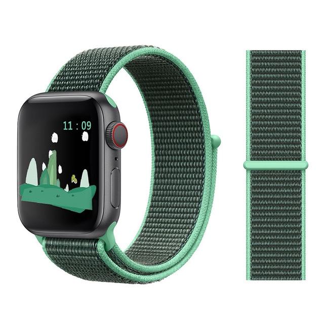 Nylon Sport Loop Soft for  iwatch Series 4/5/3/2/1 Breathable Replacement Watch Strap For Apple Watch Band 38mm/40mm/42 mm/44 mm