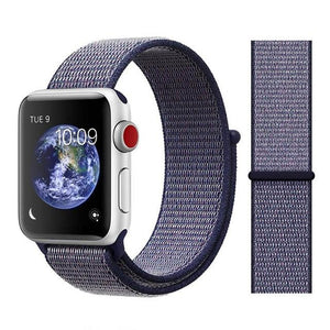 Nylon Sport Loop Soft for  iwatch Series 4/5/3/2/1 Breathable Replacement Watch Strap For Apple Watch Band 38mm/40mm/42 mm/44 mm