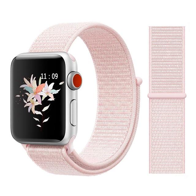 Nylon Sport Loop Soft for  iwatch Series 4/5/3/2/1 Breathable Replacement Watch Strap For Apple Watch Band 38mm/40mm/42 mm/44 mm