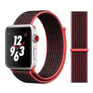 Nylon Sport Loop Soft for  iwatch Series 4/5/3/2/1 Breathable Replacement Watch Strap For Apple Watch Band 38mm/40mm/42 mm/44 mm