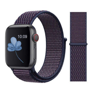 Nylon Sport Loop Soft for  iwatch Series 4/5/3/2/1 Breathable Replacement Watch Strap For Apple Watch Band 38mm/40mm/42 mm/44 mm