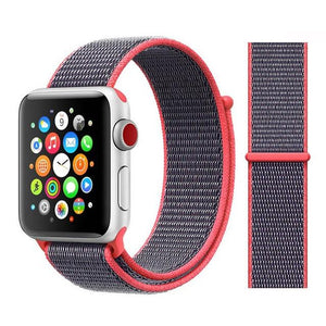 Nylon Sport Loop Soft for  iwatch Series 4/5/3/2/1 Breathable Replacement Watch Strap For Apple Watch Band 38mm/40mm/42 mm/44 mm