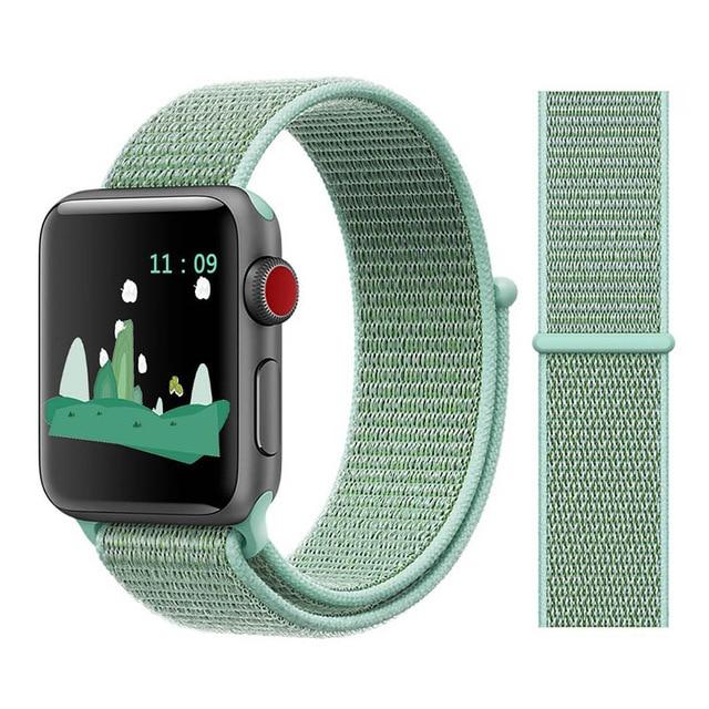 Nylon Sport Loop Soft for  iwatch Series 4/5/3/2/1 Breathable Replacement Watch Strap For Apple Watch Band 38mm/40mm/42 mm/44 mm