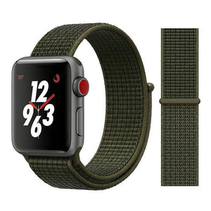 Nylon Sport Loop Soft for  iwatch Series 4/5/3/2/1 Breathable Replacement Watch Strap For Apple Watch Band 38mm/40mm/42 mm/44 mm