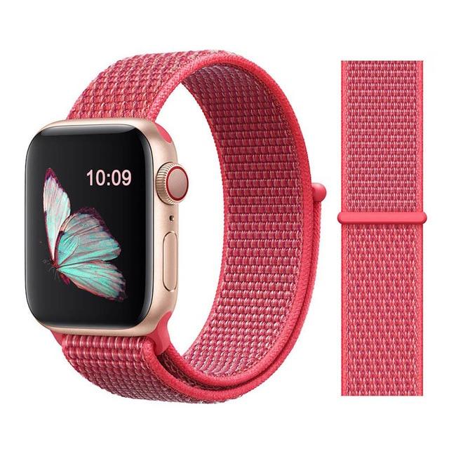 Nylon Sport Loop Soft for  iwatch Series 4/5/3/2/1 Breathable Replacement Watch Strap For Apple Watch Band 38mm/40mm/42 mm/44 mm