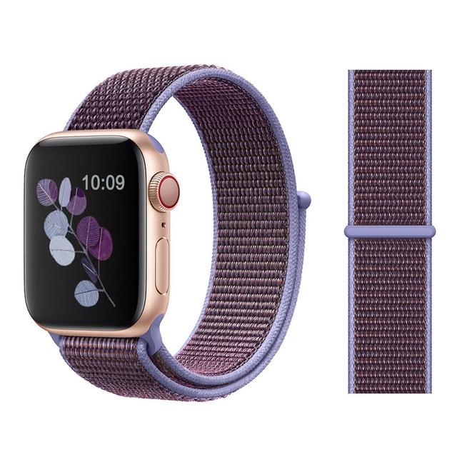 Nylon Sport Loop Soft for  iwatch Series 4/5/3/2/1 Breathable Replacement Watch Strap For Apple Watch Band 38mm/40mm/42 mm/44 mm