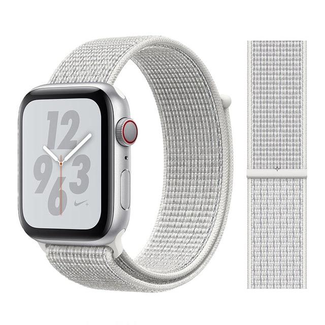 Nylon Sport Loop Soft for  iwatch Series 4/5/3/2/1 Breathable Replacement Watch Strap For Apple Watch Band 38mm/40mm/42 mm/44 mm