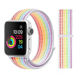 Nylon Sport Loop Soft for  iwatch Series 4/5/3/2/1 Breathable Replacement Watch Strap For Apple Watch Band 38mm/40mm/42 mm/44 mm