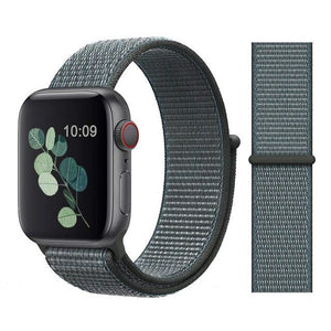 Nylon Sport Loop Soft for  iwatch Series 4/5/3/2/1 Breathable Replacement Watch Strap For Apple Watch Band 38mm/40mm/42 mm/44 mm