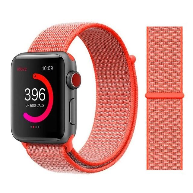 Nylon Sport Loop Soft for  iwatch Series 4/5/3/2/1 Breathable Replacement Watch Strap For Apple Watch Band 38mm/40mm/42 mm/44 mm