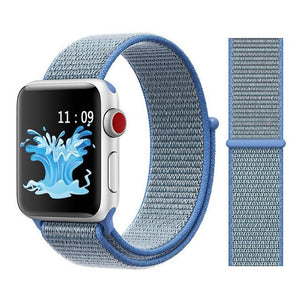 Nylon Sport Loop Soft for  iwatch Series 4/5/3/2/1 Breathable Replacement Watch Strap For Apple Watch Band 38mm/40mm/42 mm/44 mm