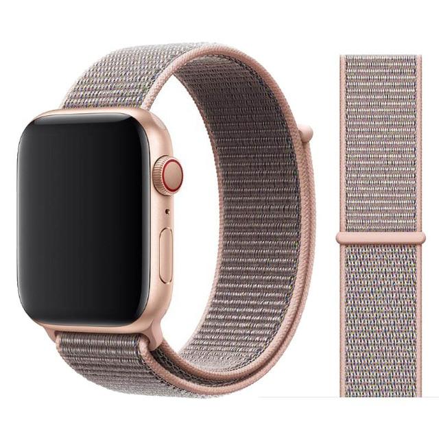 Nylon Sport Loop Soft for  iwatch Series 4/5/3/2/1 Breathable Replacement Watch Strap For Apple Watch Band 38mm/40mm/42 mm/44 mm