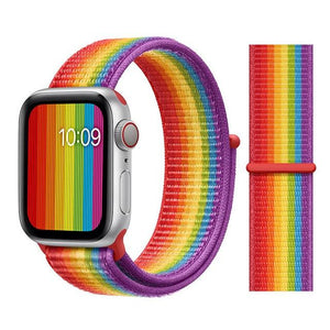 Nylon Sport Loop Soft for  iwatch Series 4/5/3/2/1 Breathable Replacement Watch Strap For Apple Watch Band 38mm/40mm/42 mm/44 mm