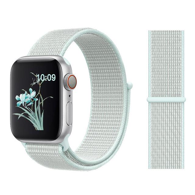 Nylon Sport Loop Soft for  iwatch Series 4/5/3/2/1 Breathable Replacement Watch Strap For Apple Watch Band 38mm/40mm/42 mm/44 mm