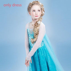 Fancy 4-10y Baby Girl Princess Elsa Dress for Girls