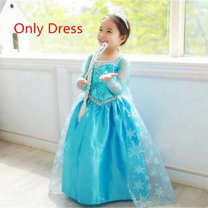 Fancy 4-10y Baby Girl Princess Elsa Dress for Girls