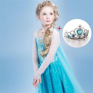 Fancy 4-10y Baby Girl Princess Elsa Dress for Girls