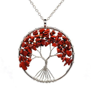 7 Chakra Quartz Natural Stone Tree of Life pendulum Pendant