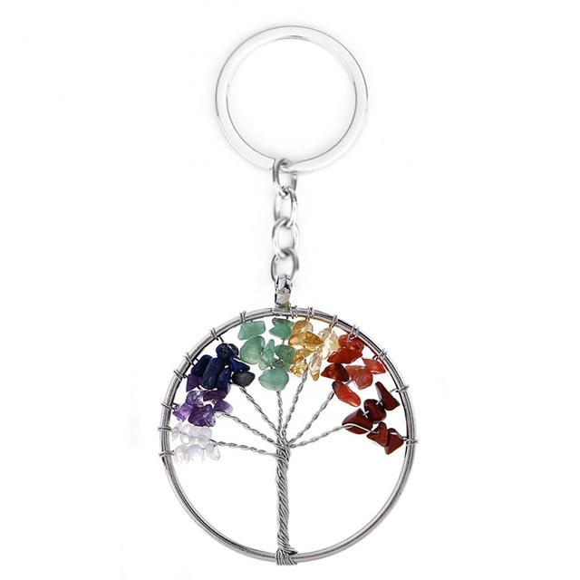 7 Chakra Quartz Natural Stone Tree of Life pendulum Pendant