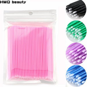 100Pcs/bag Disposable MicroBrush Eyelashes Extension  Individual Lash Removing Swab