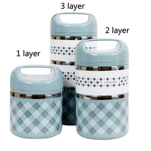 Portable Stainless Steel Thermal Lunch Box For Office Lunchbox Leakproof Thermos Lunch Box Food Container