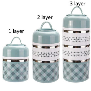 Portable Stainless Steel Thermal Lunch Box For Office Lunchbox Leakproof Thermos Lunch Box Food Container