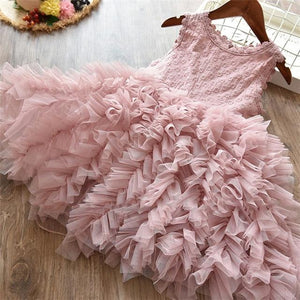 Children Formal Clothes Kids Fluffy Cake Smash Dress Girls Clothes