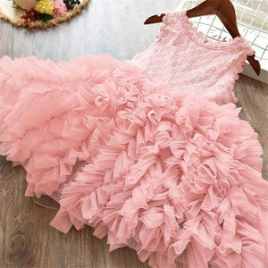 Children Formal Clothes Kids Fluffy Cake Smash Dress Girls Clothes