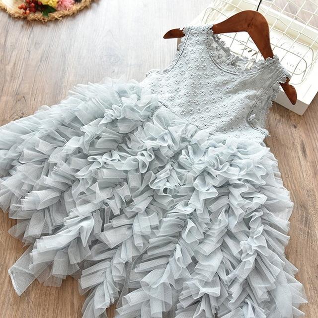 Children Formal Clothes Kids Fluffy Cake Smash Dress Girls Clothes