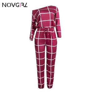 Novgirl Camouflage Leopard Plaid Cotton Jumpsuit For Women Pocket Drawstring Casual Loose Rompers Streetwear Women Jumpsuit