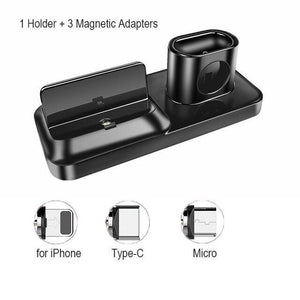 Magnetic Phone Charger Dock Holder Cradle 3 IN 1 for iPhone 11 Airpods Apple Watch iWatch Series 1 2 3 4 5 Charger Holder Cradle