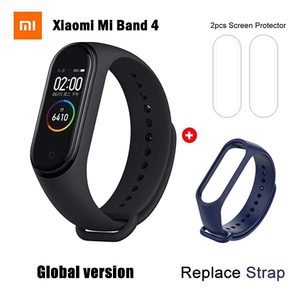 2019 Original Xiaomi Mi Band 4 Smart Wristband 3 Color AMOLED Screen Mi Band 4 Global version Heart Rate Fitness Music Bracelet