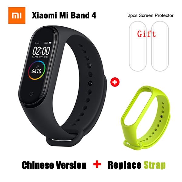 2019 Original Xiaomi Mi Band 4 Smart Wristband 3 Color AMOLED Screen Mi Band 4 Global version Heart Rate Fitness Music Bracelet