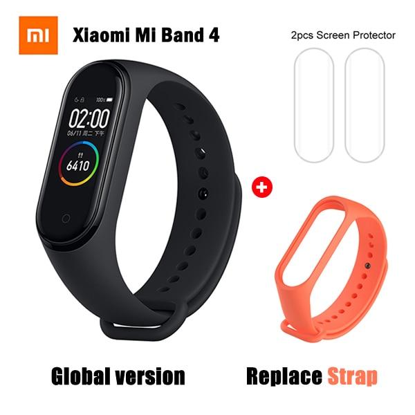 2019 Original Xiaomi Mi Band 4 Smart Wristband 3 Color AMOLED Screen Mi Band 4 Global version Heart Rate Fitness Music Bracelet