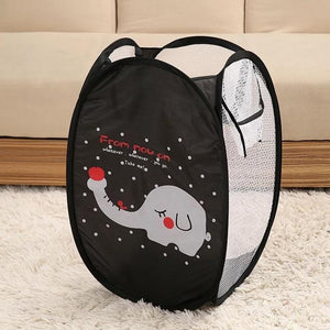 Laundry Basket Sundries Organizer Folding Cartoon Large Capacity Printing Dirty Clothes Bucket Storage Holder Kids Toys Sundries