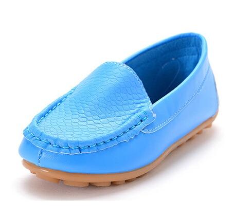 SKOEX Boys Girls Shoes Slip-on Loafers Oxford PU Leather Flats