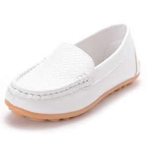 SKOEX Boys Girls Shoes Slip-on Loafers Oxford PU Leather Flats