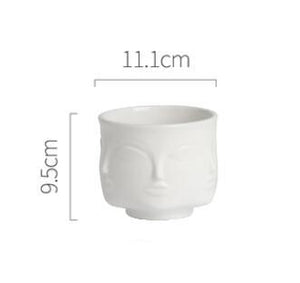 Man Face flower vase home decoration accessories modern ceramic vase for Flowers Pot planters