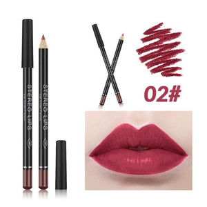 12 Colors Matte Lip Liner Pen Waterproof Smooth Lipstick Pencil Lip Tint Sexy Batom Lasting Pigments Lip Makeup Cosmetic TSLM2